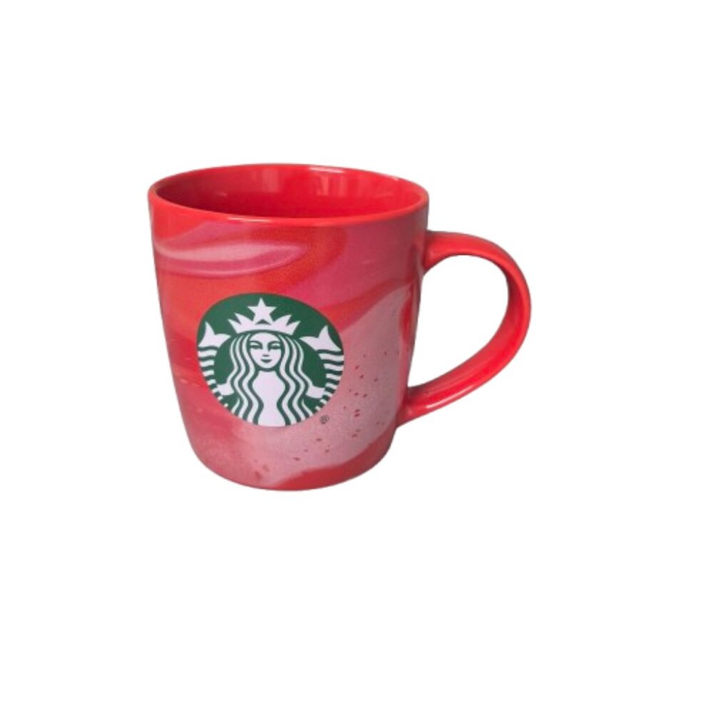 2024 Starbucks Red Pink 11 oz Coffee Tea Mug Cup with Siren Mermaid on Front